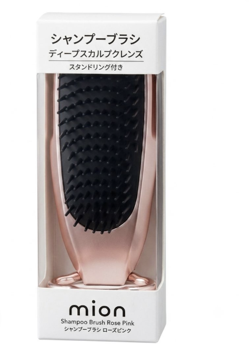 MION Shampoo Brush Rose Pink – Escova Massageadora para Couro Cabeludo