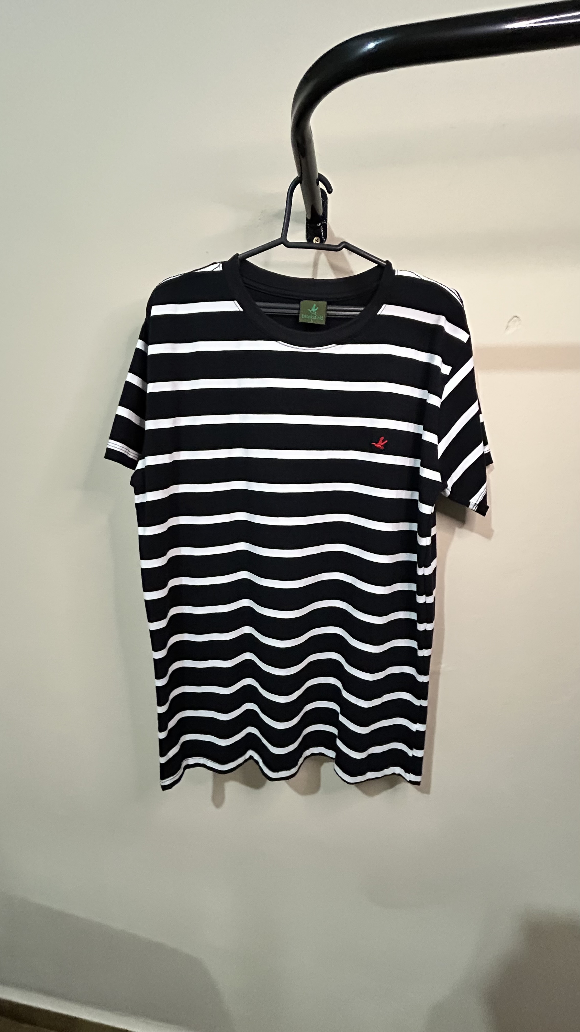 Camisa Brooksfield Preto/Branco