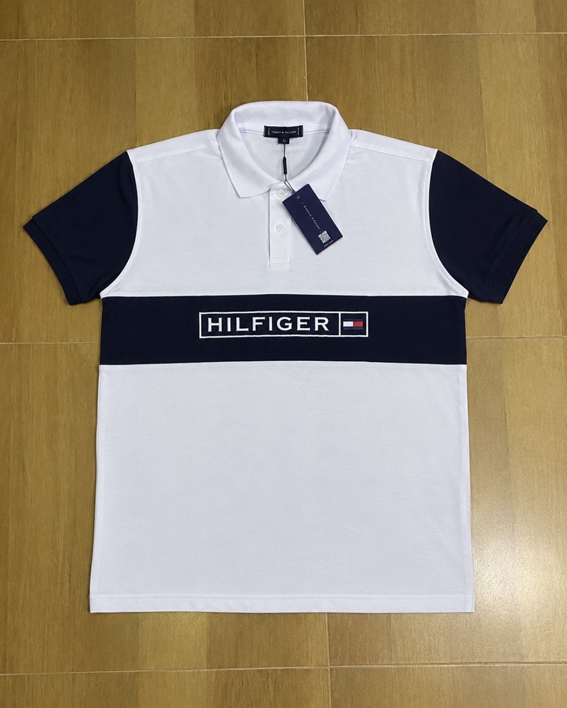 Polo Tommy Faixada Branco